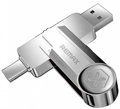 Флеш-карта Remax РХ-817 USB-AUSB-C Silver 64GB