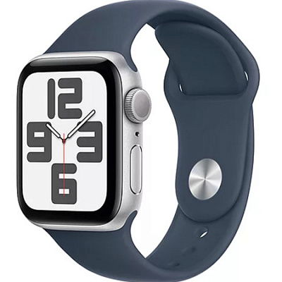 Смарт-часы Apple Watch SE 2024, 40 мм, серебристый/синий